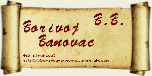 Borivoj Banovac vizit kartica